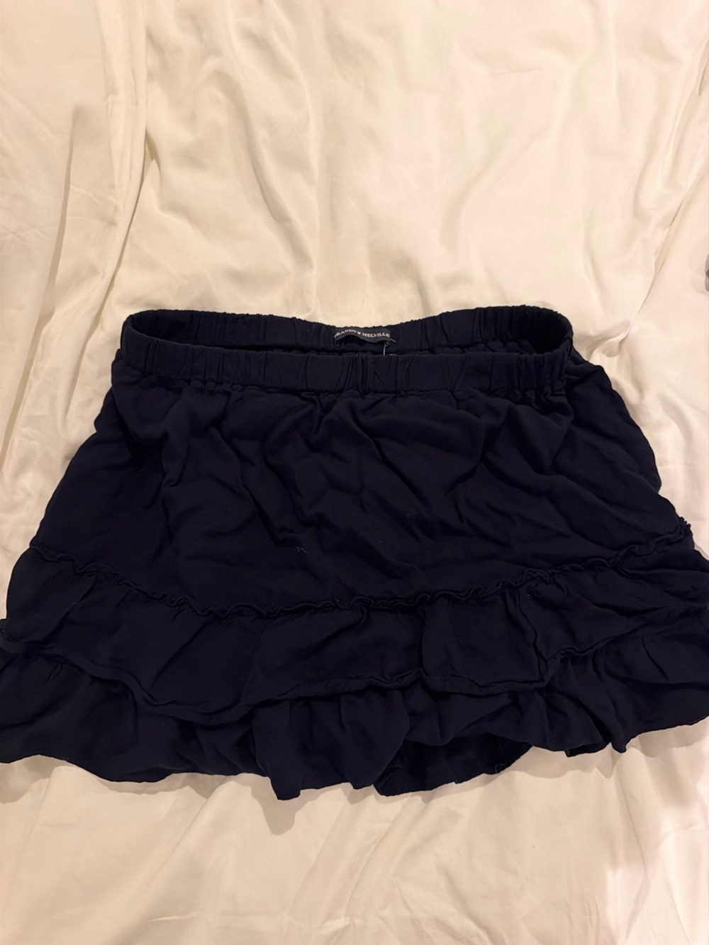 Brandy Navy Ruffle Skirt